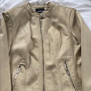 NWOT Express moto jacket beige